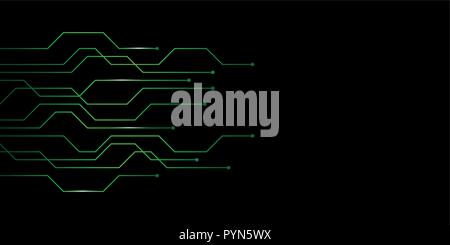 Illustration of circuit board, with green background vector Stock ...