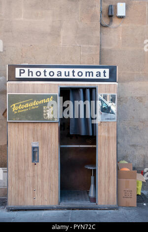 Traditional photo booth in Florence Stock Photo