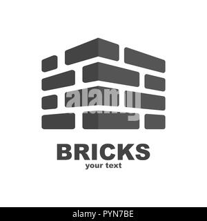 Brick Contruction Logo Template Design. Vector. EPS 10 Stock Vector