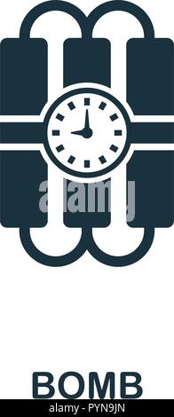 Bomb icon. Premium style design from security collection. UX and UI. Pixel perfect bomb icon for web design, apps, software, printing usage. Stock Vector