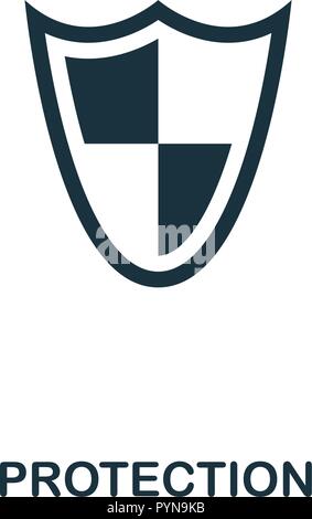 Protection icon. Premium style design from security collection. UX and UI. Pixel perfect protection icon for web design, apps, software, printing usag Stock Vector