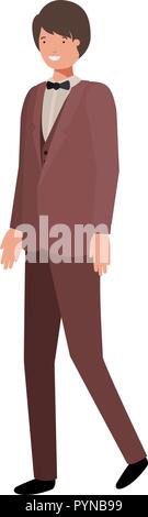 young business man avatar character Stock Vector