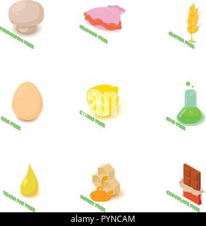 Tallow icons set, isometric style Stock Vector