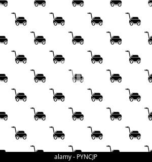 Lawn mower machine pattern vector seamless Stock Vector