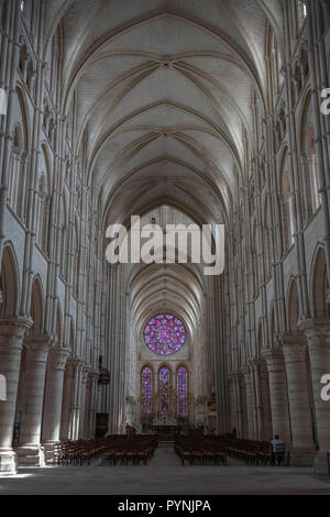 Interior of the Cathedral Notre-Dame de Laon in France Stock Photo