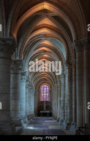 Interior of the Cathedral Notre-Dame de Laon in France Stock Photo