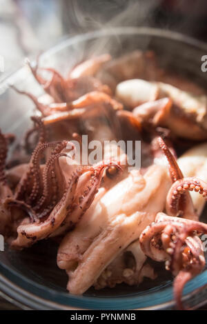 Steamed Calamari  for healthy lunch Stock Photo