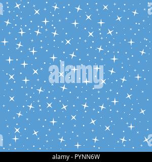 Seamless pattern with falling snow. Cartoon style. Stock Vector