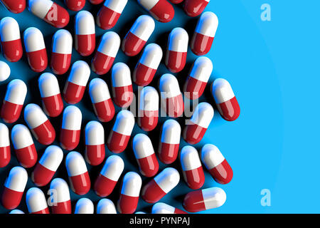 3D rendering of a large group of medicine Stock Photo