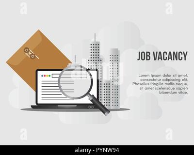 Job vacancy concept. Ready to use vector. Suitable for background, wallpaper, landing page, web, banner and other creative work. Stock Vector