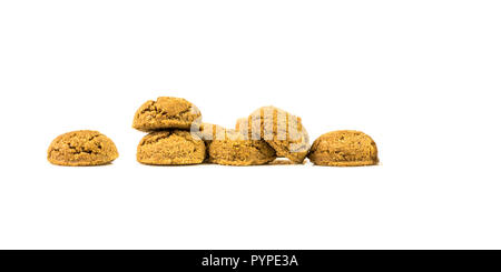 Bunch of pepernoten treats on white background for annual Sinterklaas holiday event in the Netherlands on december 5th Stock Photo