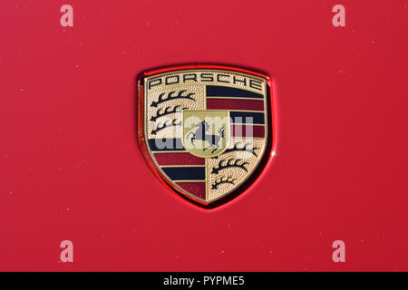 Porsche emblem Stock Photo