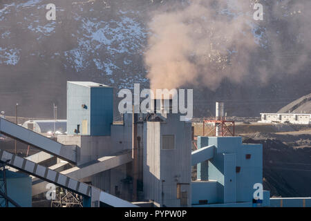 Luscar Mine at Cadomin Alberta Stock Photo