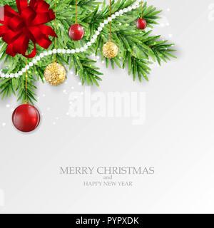 Abstract Holiday New Year and Merry Christmas Background. Vector Illustration Stock Vector