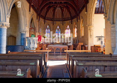 Interior of the Church of St. Thomas in Wells, Somerset, UK Stock Photo