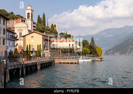 Riva di Solto on Lake Iseo in northern Italy Stock Photo