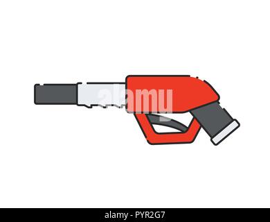 Fuel pump gun icon. Car benzine and diesel. Vector illustration. Stock Vector