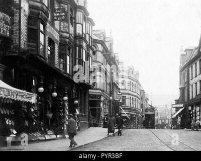 Market Square, Pontypridd early 1900s Stock Photo