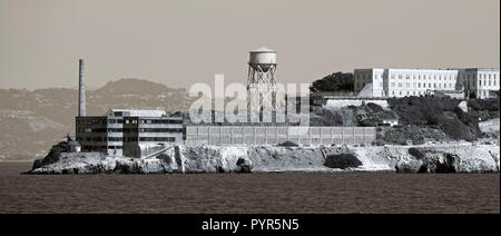 Old Alcatraz prison island near San Francisco Stock Photo