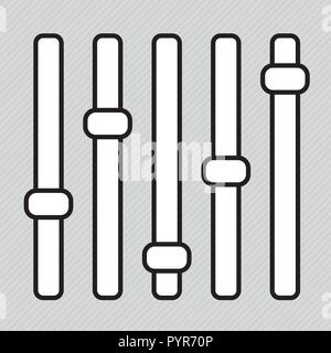 Levels icon vector isolated on gray background, vector and illustration Stock Vector