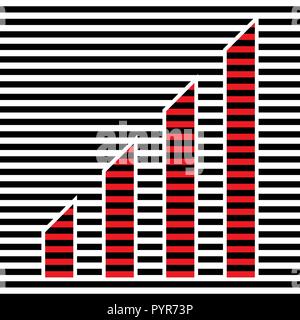 Levels icon vector isolated on striped background, vector and illustration Stock Vector