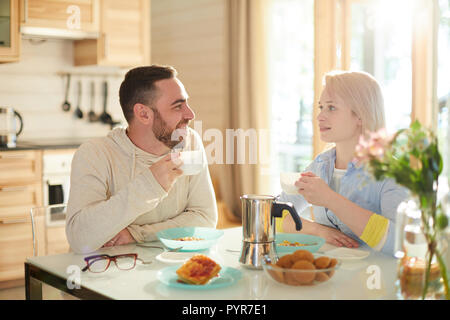 Couple Having Breakfast Stock Photo