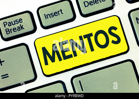 Writing note showing Mentos. Business photo showcasing style of ...