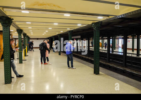 Metro station Hosok tere, Budapest, capital city of Hungary. October 2018 Stock Photo