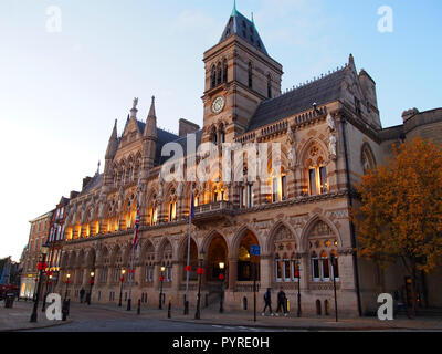 View of The Guildhall, Northampton, Headquarters of Northampton Borough Council, Northampton, UK Stock Photo