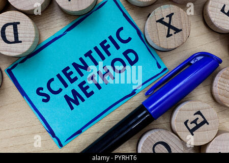 Conceptual hand writing showing Scientific Method. Business photo text Principles Procedures for the logical hunt of knowledge. Stock Photo