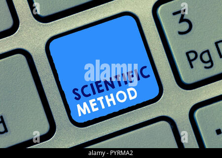 Conceptual hand writing showing Scientific Method. Business photo text Principles Procedures for the logical hunt of knowledge. Stock Photo