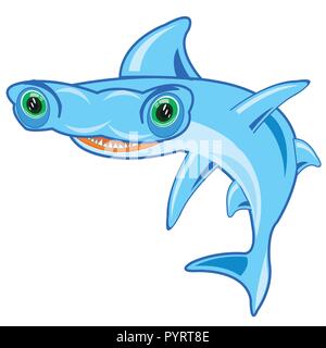 Fish hammer on white background is insulated Stock Vector