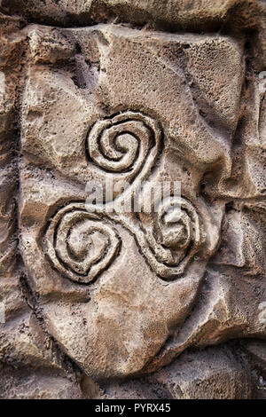 Ancient Celtic symbol, detail of Viking history Stock Photo
