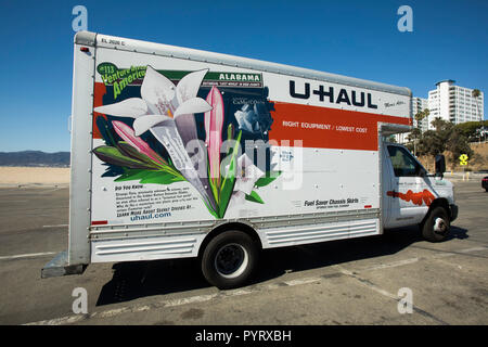 U Haul van Santa Monica Los Angeles California United States of