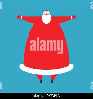 Ded Moroz Father Frost National traditional folk Russian Santa Claus in red clothes. Big bearded grandfather in Russia. New Year grandpa. Stock Vector