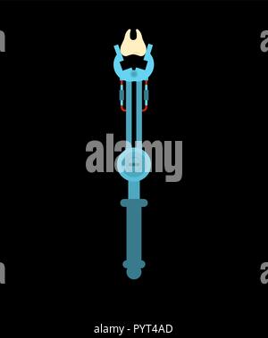 Magic wand tooth fairy. Pull teeth tools dentist Stock Vector