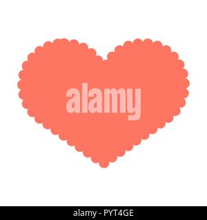 Soft Heart. Fluffy love. Cute cartoon vector Stock Vector