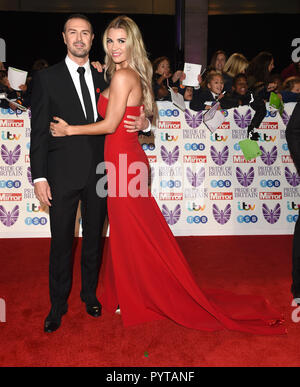 Photo Must Be Credited ©Alpha Press 079965 29/10/2018 Paddy McGuinness and Wife Christine Martin The Daily Mirror Pride of Britain Awards 2018 in partnership with TSB At The Grosvenor House Hotel London Stock Photo