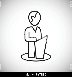 Speaker thin line on white background Stock Vector