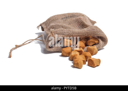 Bag with pepernoten a traditional candy for the Dutch holiday Stock Photo