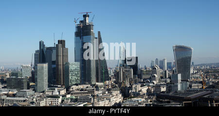 View of the skyline of the City of London Stock Photo