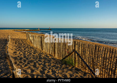 Beach La Cotiniere harbour, Oleron Island, Charente-Maritime department, Nouvelle-Aquitaine, France Stock Photo