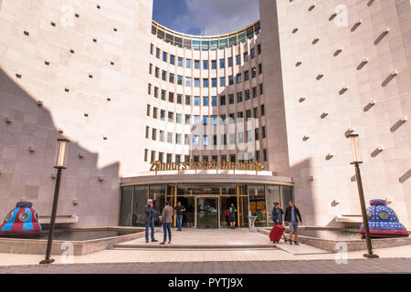 hotel 25hours The Circle at the Gerling Quartier, the building is the former headquarters of the Gerling insurance group, Cologne, Germany.  Hotel 25h Stock Photo