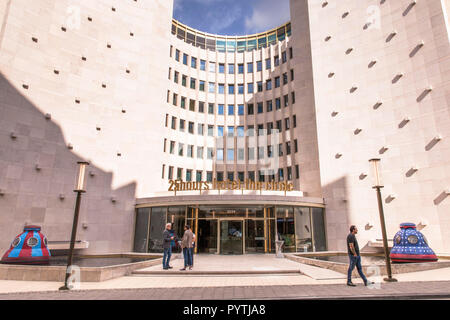 hotel 25hours The Circle at the Gerling Quartier, the building is the former headquarters of the Gerling insurance group, Cologne, Germany.  Hotel 25h Stock Photo