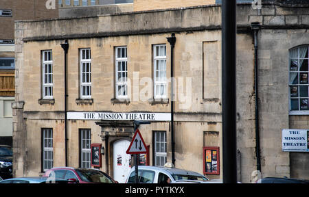 Bath, United Kingdom - October 13 2018:   The Mission Theatre, run by the Next Stage Theatre Group, on Corn Street Stock Photo