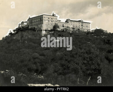 View of Montecassino Abbey, Italy 1920s Stock Photo