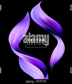 Abstract colorful vector background, color flow liquid wave for design brochure, website, flyer. Stock Vector