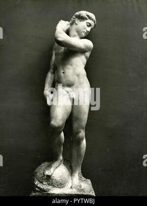 David, sculpture by Michelangelo Buonarroti, Florence, Italy 1930s Stock Photo