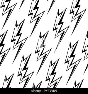 Seamless pattern with lightnings. Stock Vector