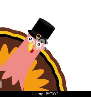 Turkey Pilgrimin on Thanksgiving Day Stock Vector